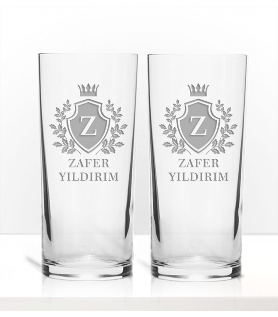 Kişiye Özel İsimli Laser İşleme İkili Rakı Kadehi