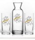 Kişiye Özel İkili Rakı Kadehi Karaflı Ahşap Kutulu Set -emr14-