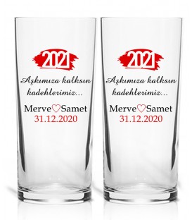 2021 Yılbaşı Özel İkili Rakı Kadehi