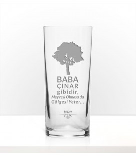 Babaya Özel Lazer İşleme Tek Rakı Kadehi