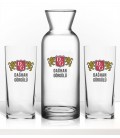 Kişiye Özel İkili Rakı Kadehi Karaflı Ahşap Kutulu Set -emr19-