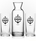 Babalara Özel İsimli Rakı Kadehi ve Karaf Seti