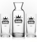 Babalara Özel İsimli Rakı Kadehi ve Karaf Seti
