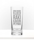 Rakı Sözleri Lazer İşleme Tek Rakı Kadehi