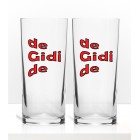 Ege Serisi de Gidi de Tasarım Renkli Baskılı İkili Rakı Bardağı Kadeh