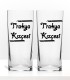 Trakya Serisi Trakya Kızçesi Tasarım Renkli Baskılı İkili Rakı Bardağı Kadeh
