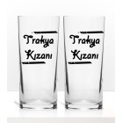 Trakya Serisi Trakya Kızanı Tasarım Renkli Baskılı İkili Rakı Bardağı Kadeh