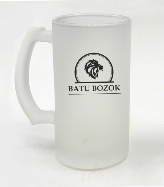 İsimli Kişiye Özel Tasarım Buzlu Cam Bira Bardağı 500 ML